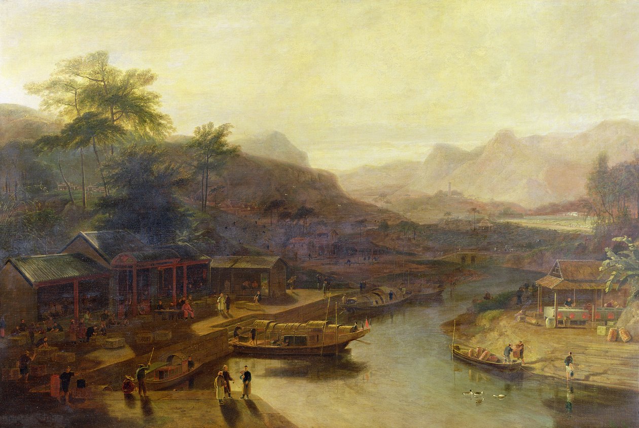 A View in China: Cultivating the Tea Plant, ca. 1810 av William Daniell