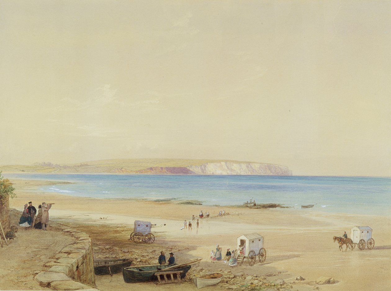 Culver Cliff, Isle of Wight (wc, penn og blekk, kroppsfarge og blyant på papir) av William Dyce