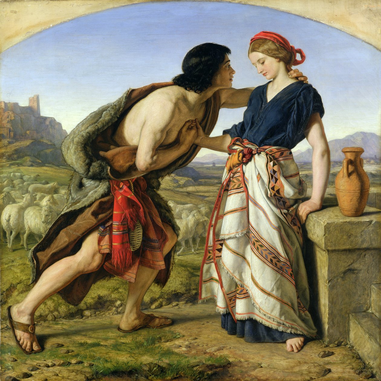 Møtet mellom Jakob og Rachel, 1853 (se 141378) av William Dyce