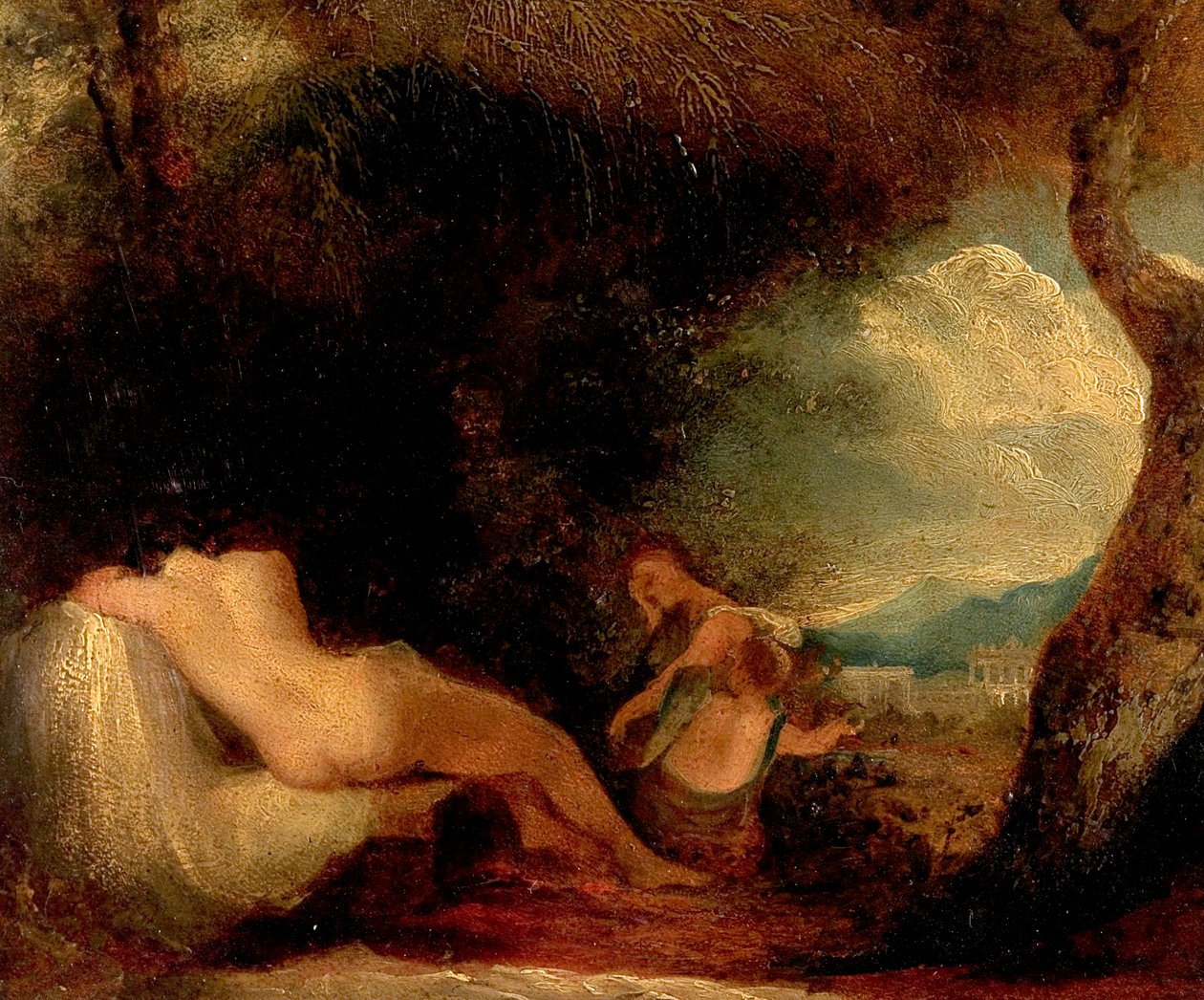 Klassisk emne (Venus, Amor og Psyke) av William Edward Frost