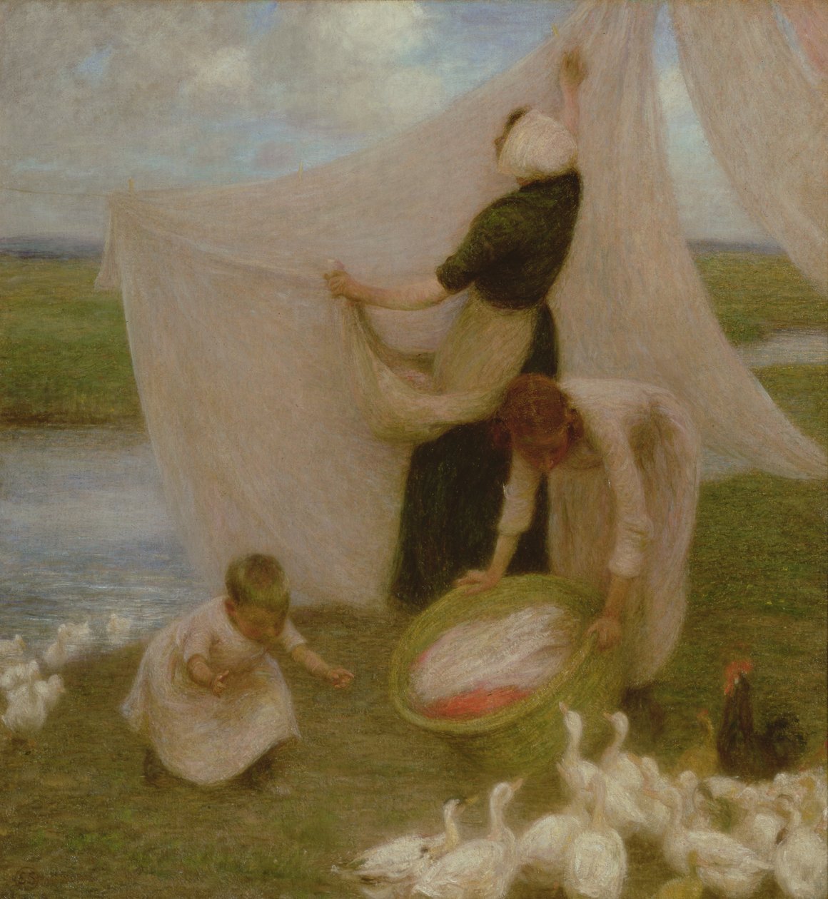 Vaskedag av William Edward Stott
