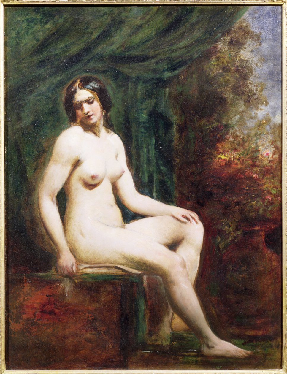 Sittende naken kvinne av William Etty