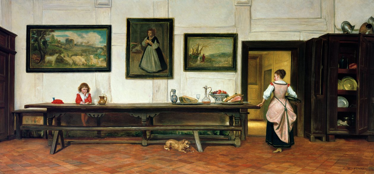 Interiør i en spisesal, 1866 av William Frederick Yeames