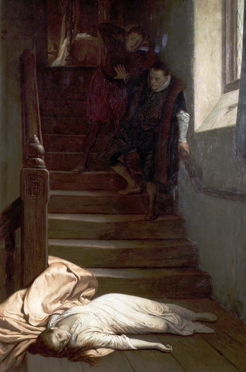Amy Robsarts død, 1878 av William Frederick Yeames