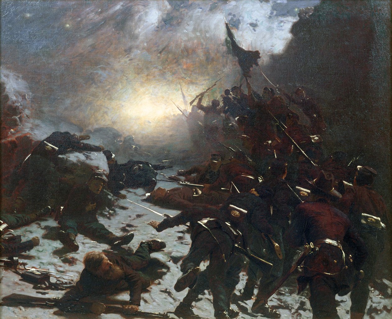Lading av batteriet, 1882 av Gilbert Gaul