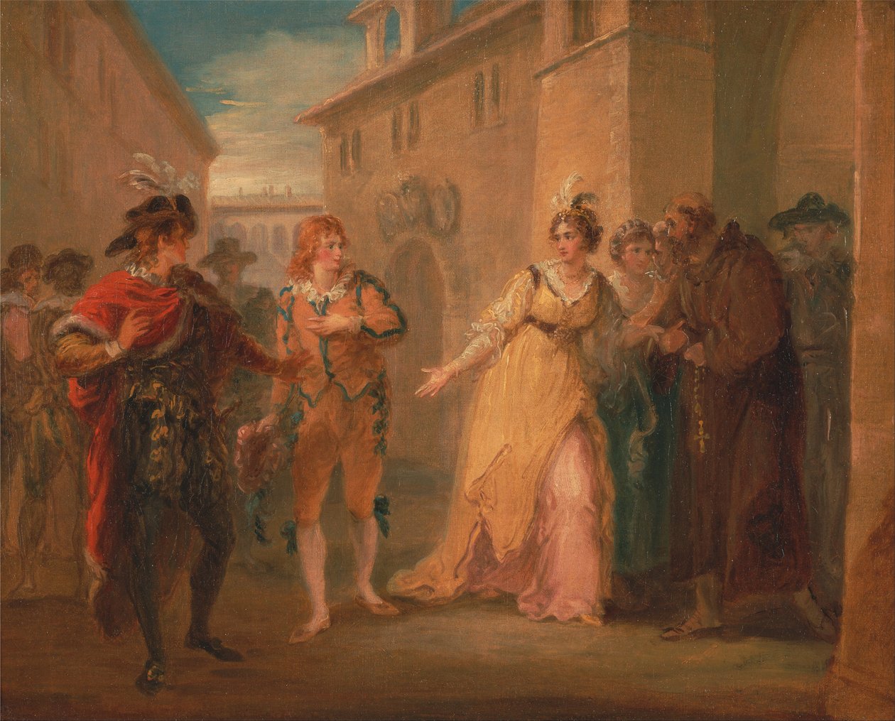 Åpenbaringen av Olivias forlovelse, fra tolvte natt, lov V, scene i av William Hamilton