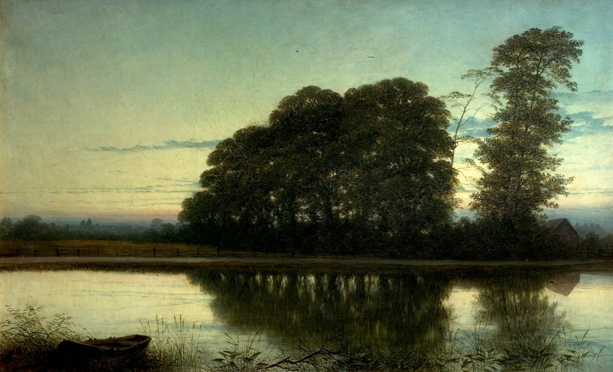 Twilight on the Trent, ca. 1884 av William Harold Cubley