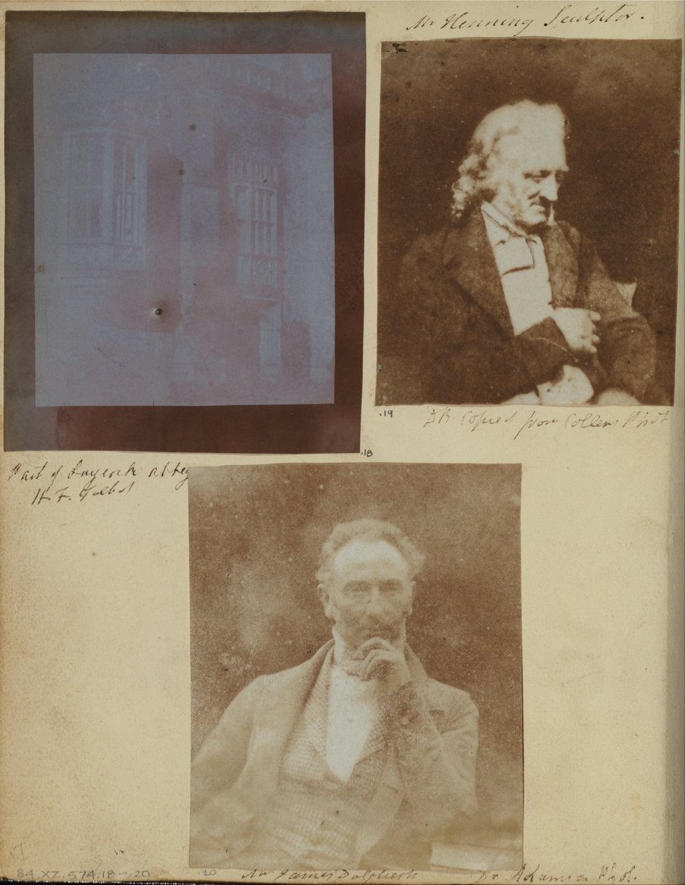 Del av sørfronten av Lacock Abbey. av William Henry Fox Talbot