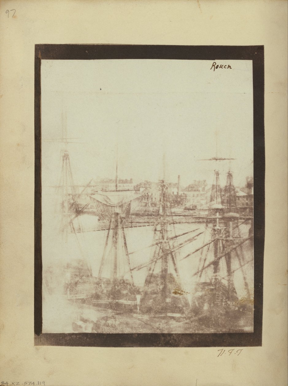 Havnen i Rouen. av William Henry Fox Talbot