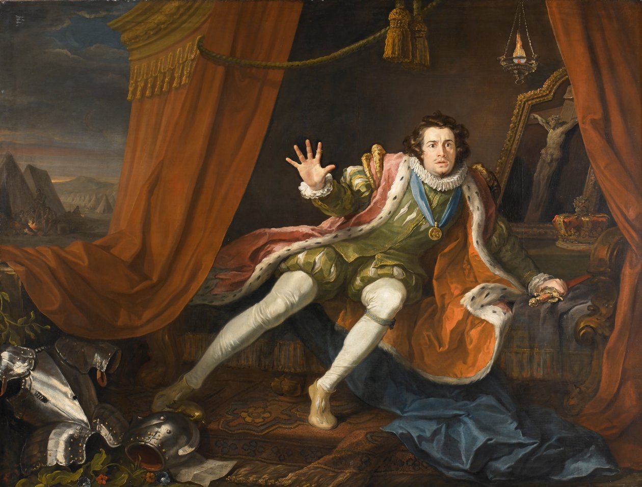 David Garrick som Richard III av William Hogarth