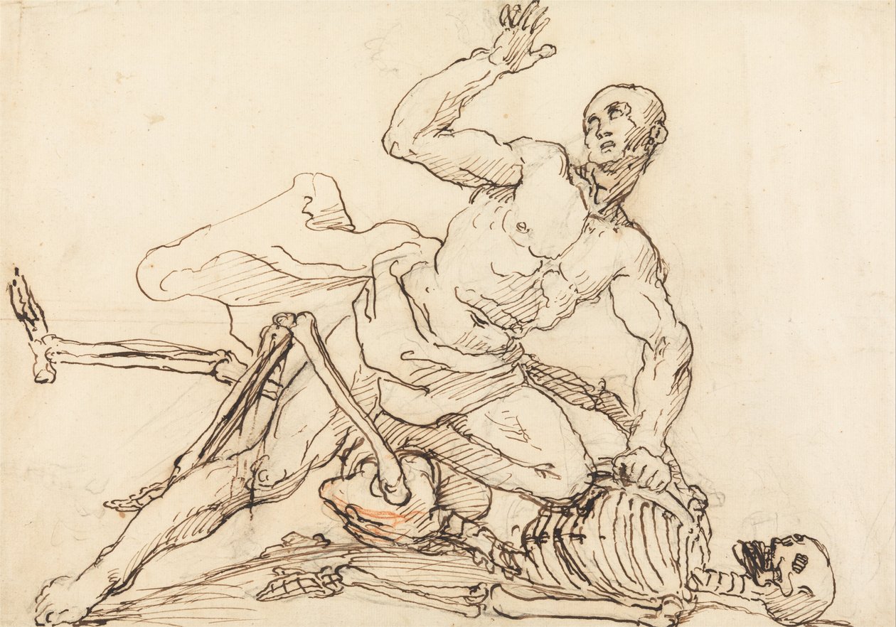 George Taylors Epitaph- George Taylor Breaking the Ribs of Death av William Hogarth