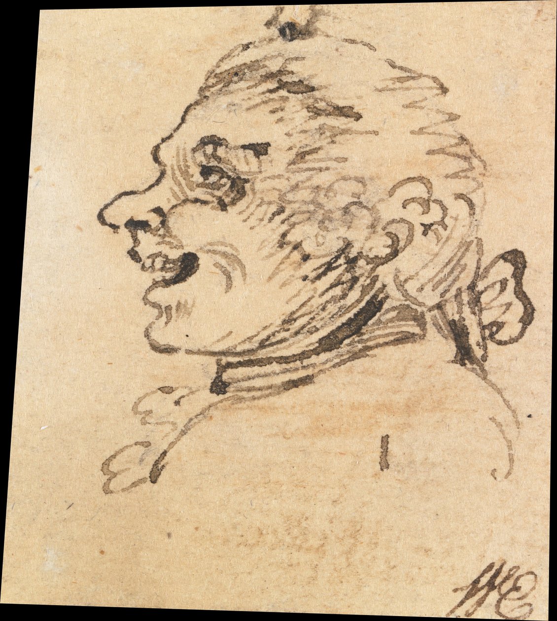 Grotesk mannlig hode av William Hogarth