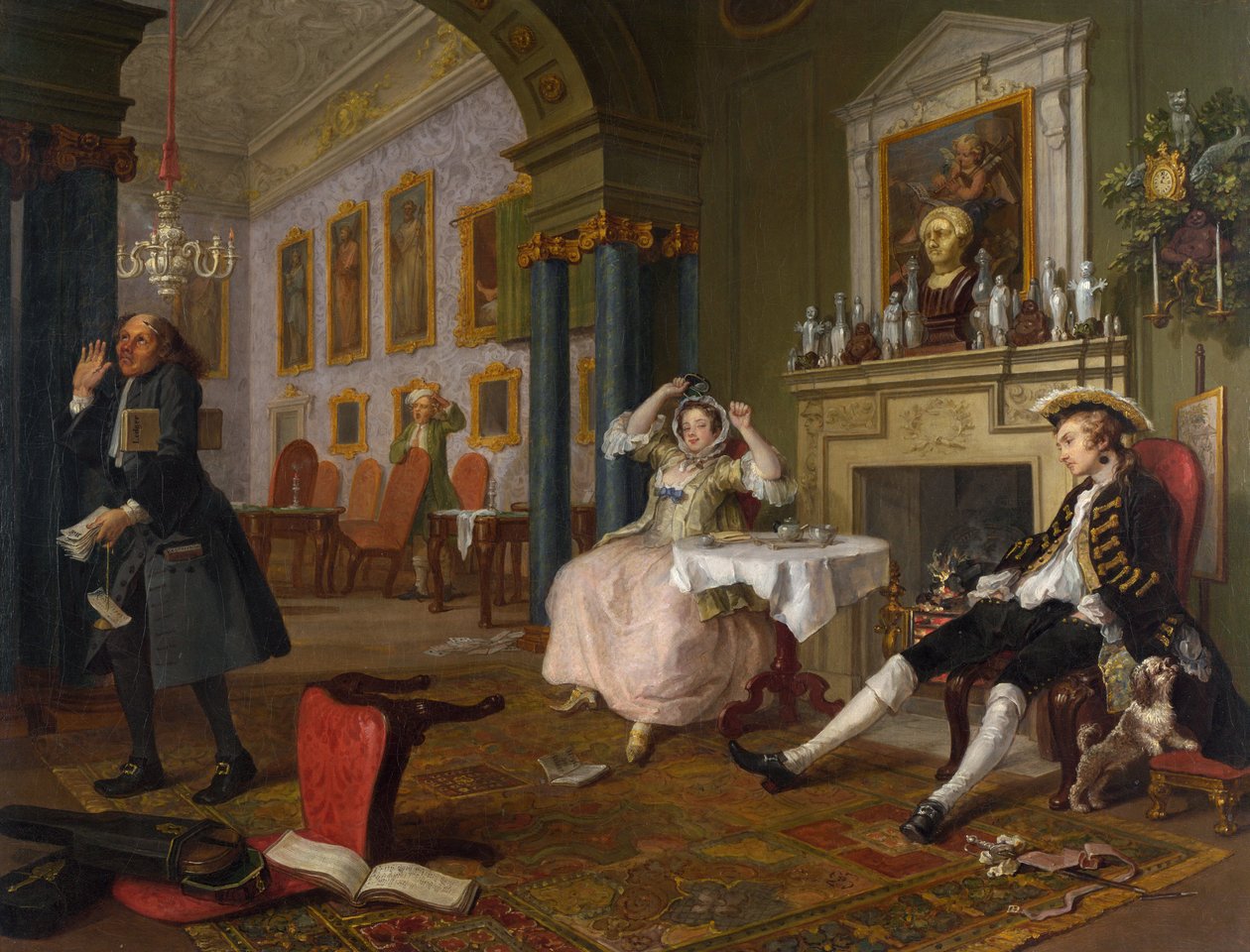 Ekteskap A-la-Mode: 2, The Tête à Tête av William Hogarth