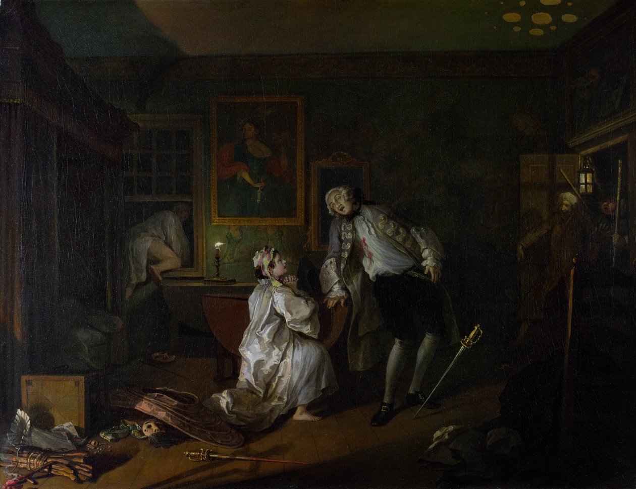Ekteskap A-la-Mode: 5, The Bagnio av William Hogarth