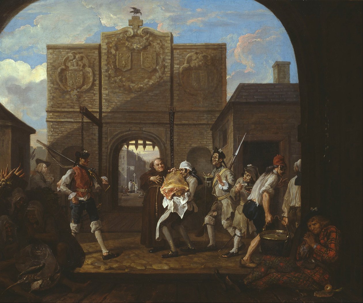 O Roast Beef of Old England (The Gate of Calais) av William Hogarth