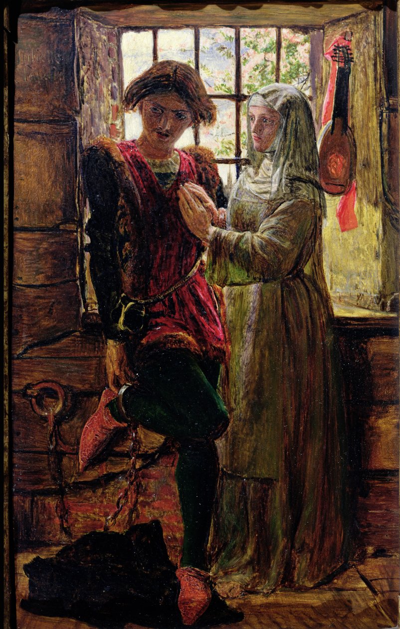 Claudio og Isabella (panel) av William Holman Hunt
