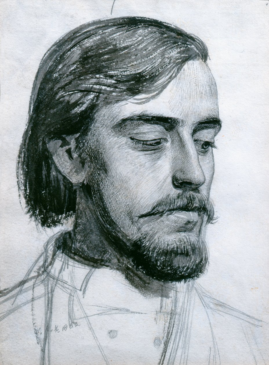 Studie for lederen av Valentine, 1880 (wc) av William Holman Hunt