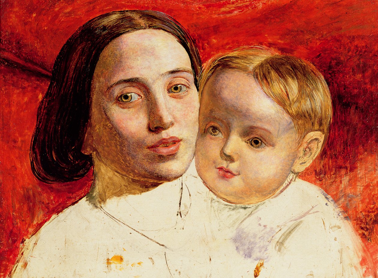 Artists søster, fru Sarah Wilson og hennes barn av William Holman Hunt