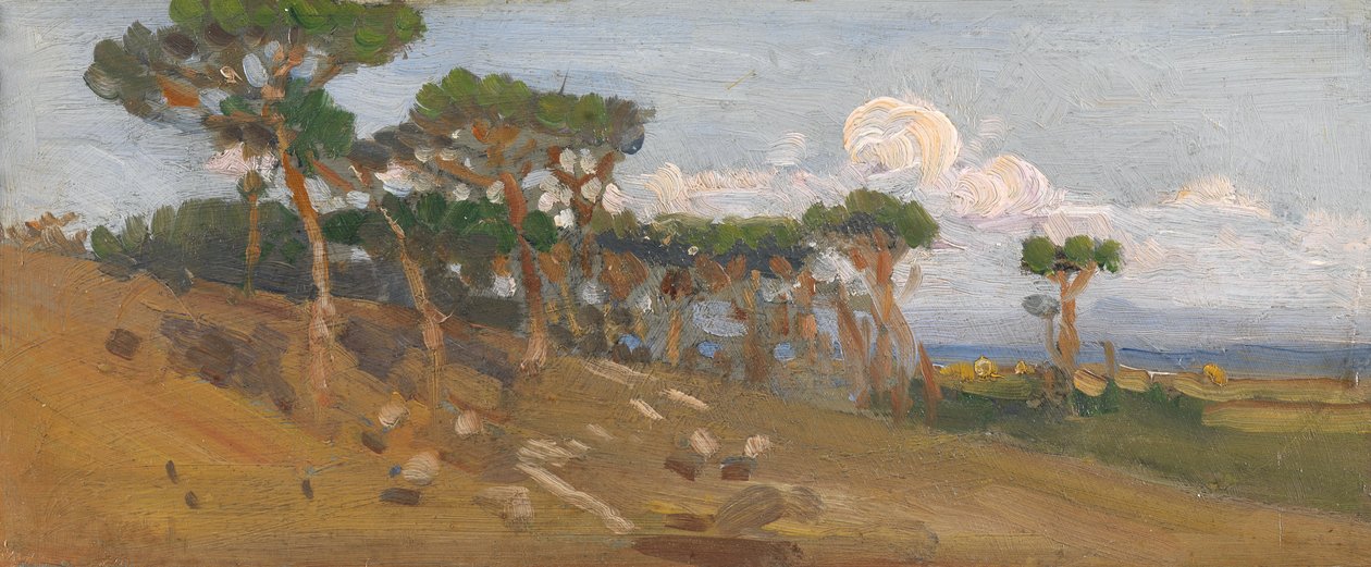 Trær langs lagunen av William Hulton