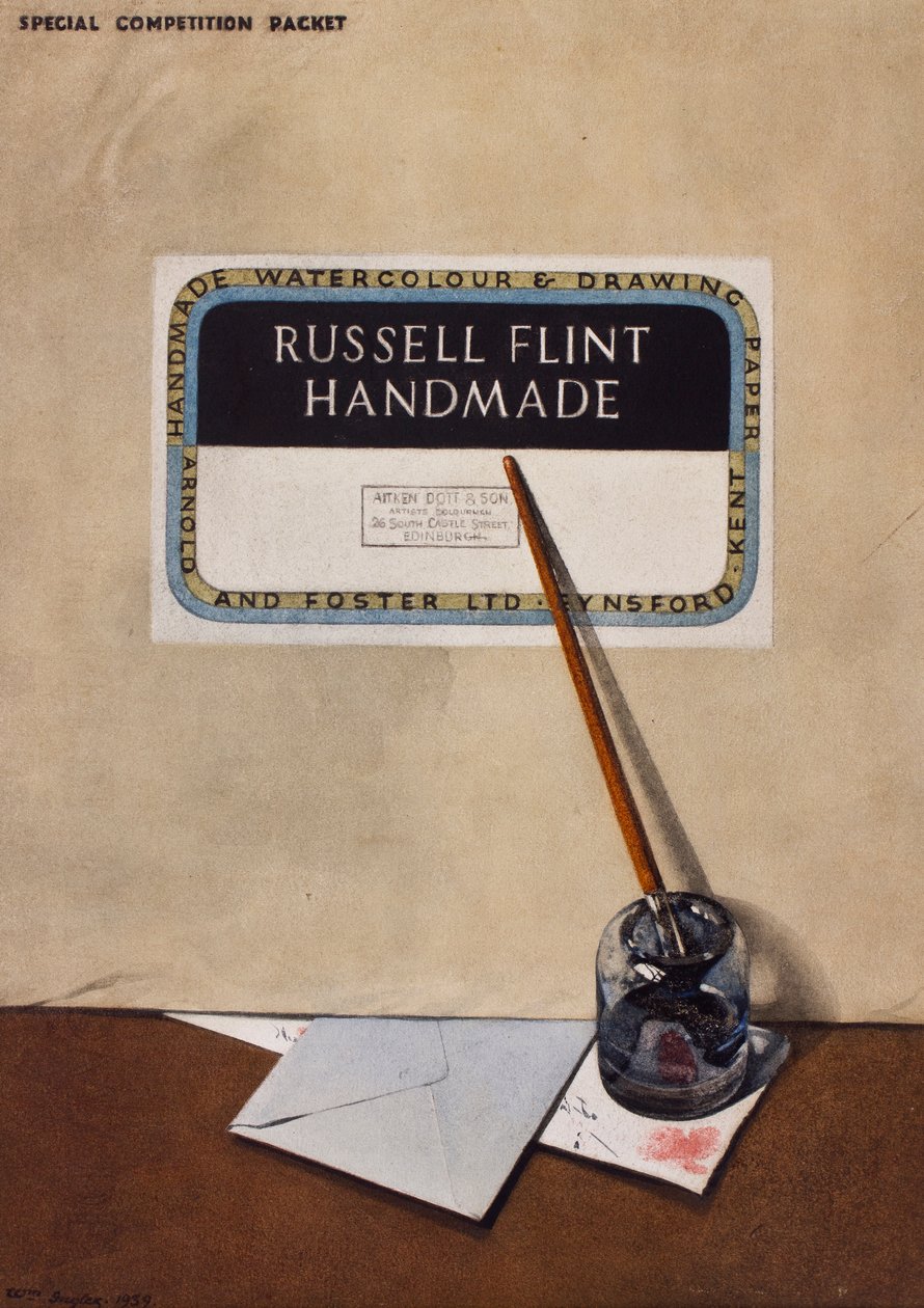 Trompe l? Oeil, 1939 (blekk og wc på papir) av William Inglis