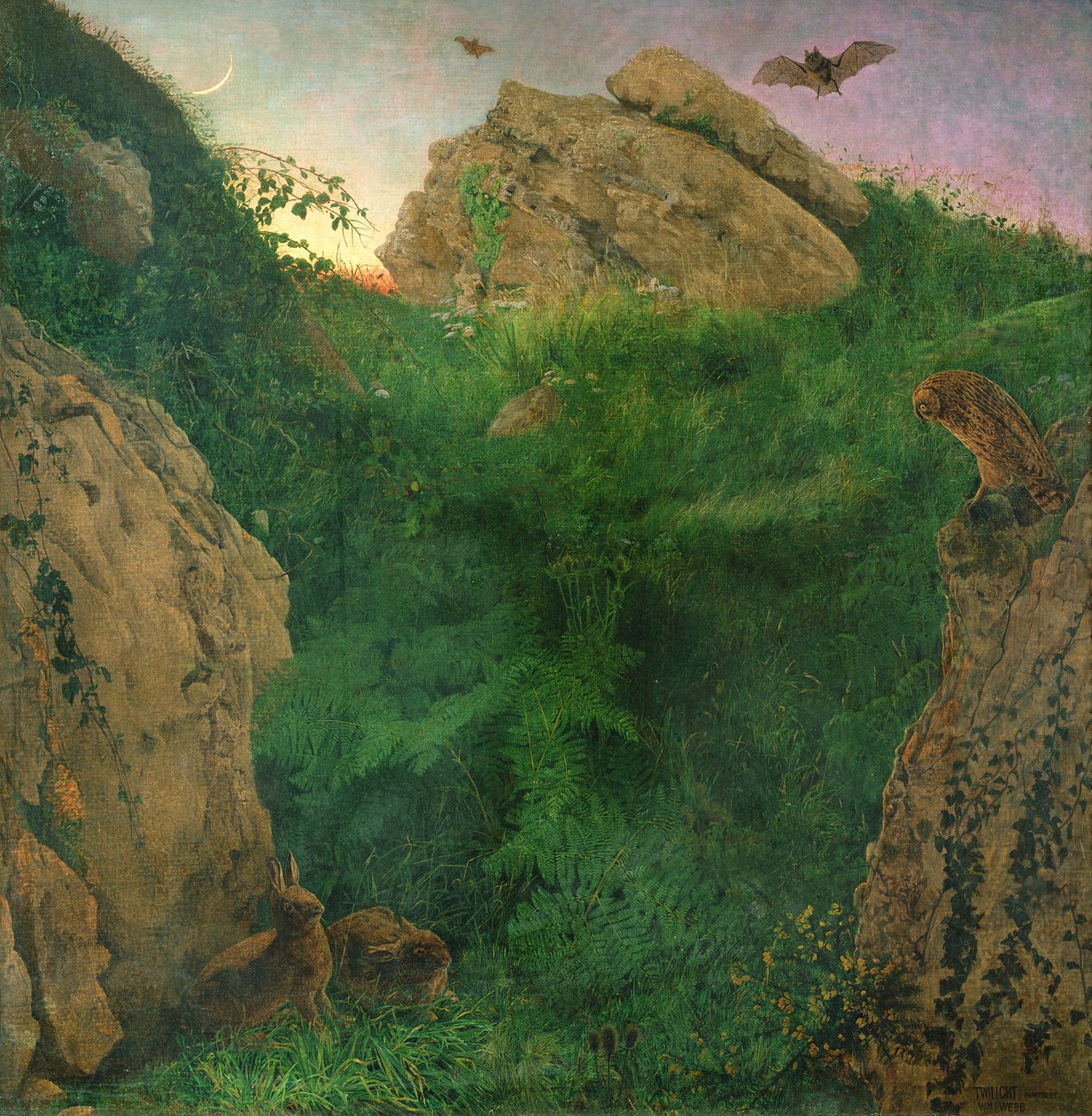 Twilight (olje) av William J. Webbe or Webb