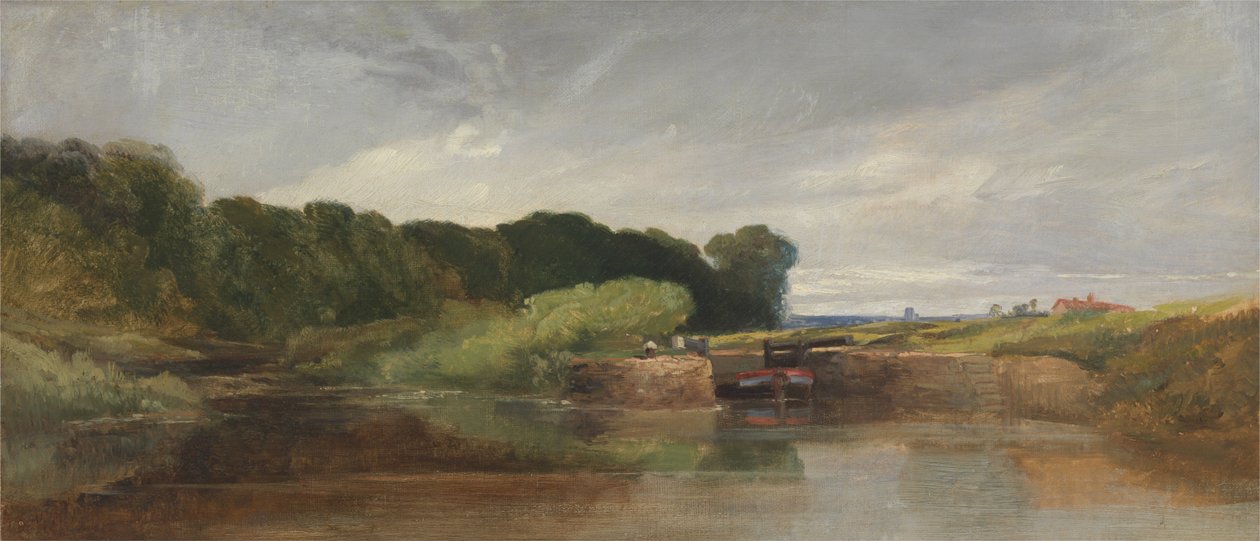 Hanham Lock på Avon av William James Muller