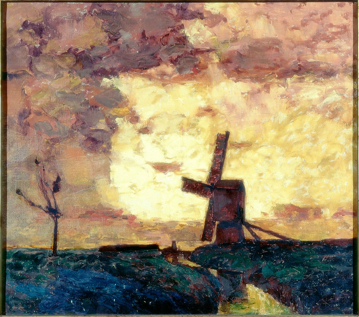 Vindmølle og Dyke av William Kiddier
