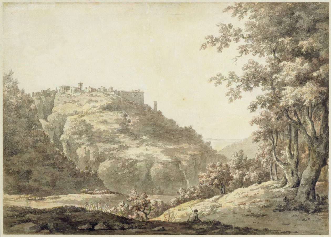 Tivoli, ca. 1768 (wc og penn og grått blekk over grafitt på lagt papir) av William Marlow