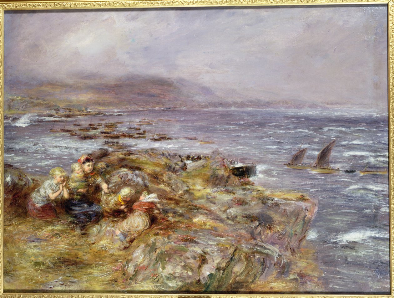 Løper for ly av William McTaggart