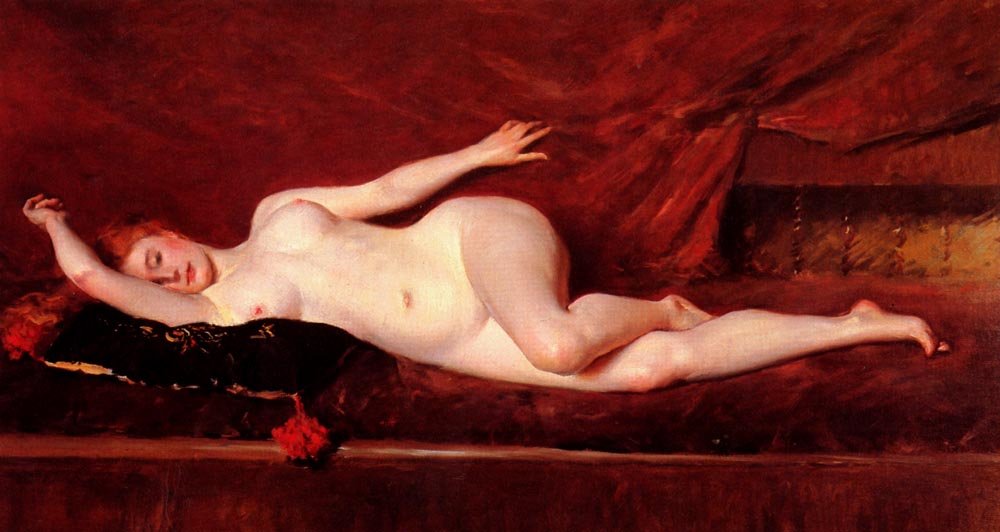 En studie i Curvesn av William Merritt Chase