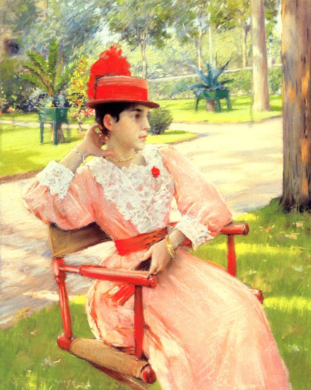 Ettermiddag i parken av William Merritt Chase