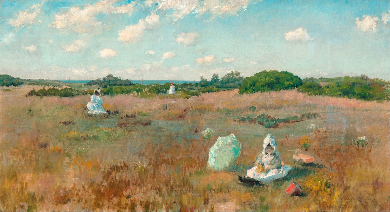 Samler høstblomster av William Merritt Chase