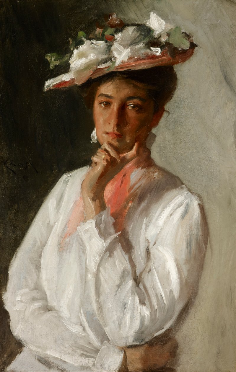 Kvinne i hvitt av William Merritt Chase