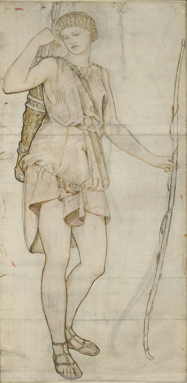Artemis, 1861 (blekk på papir) av William Morris