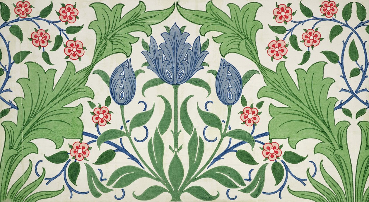 Blomster tapetdesign av William Morris