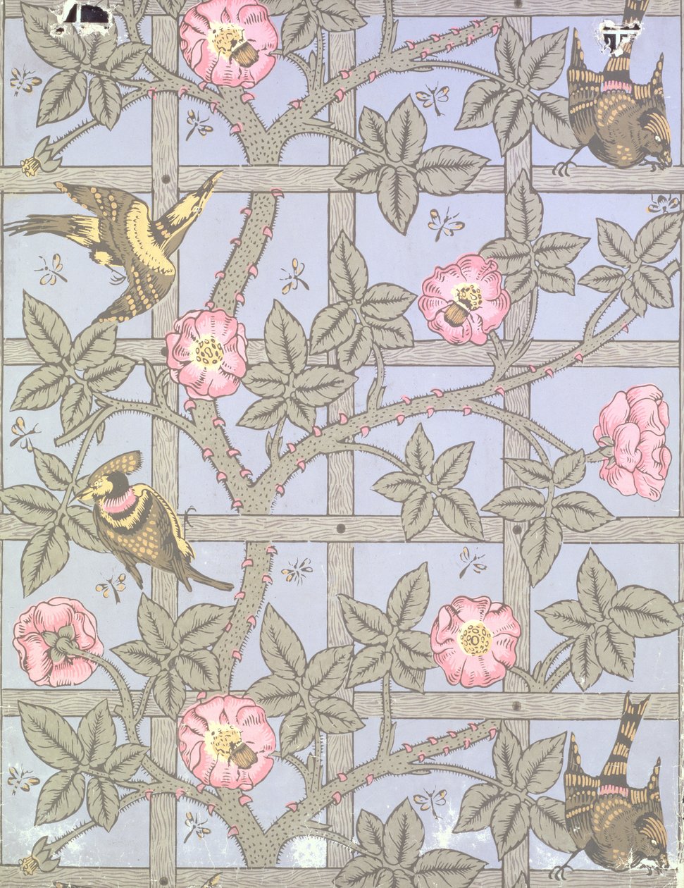 'Trellis' tapetdesign, 1864 av William Morris