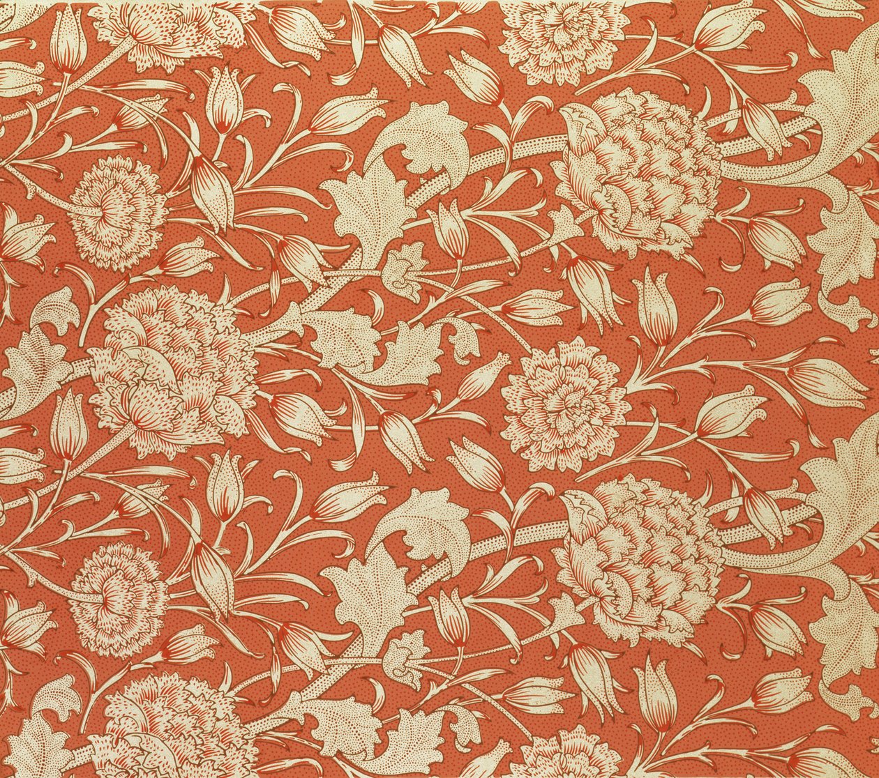 Tulipan tapetdesign, 1875 av William Morris