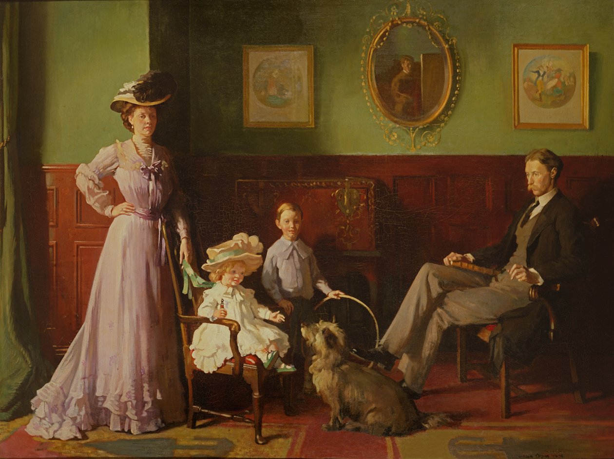 Gruppeportrett av familien til George Swinton av William Orpen