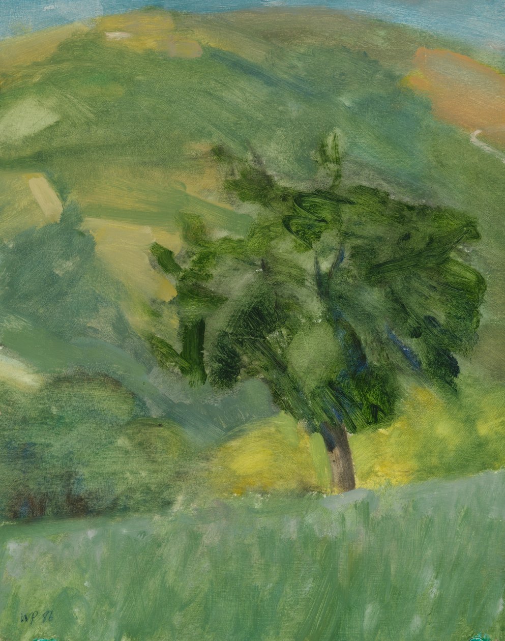 Tree on Hill, 2013 av William Packer