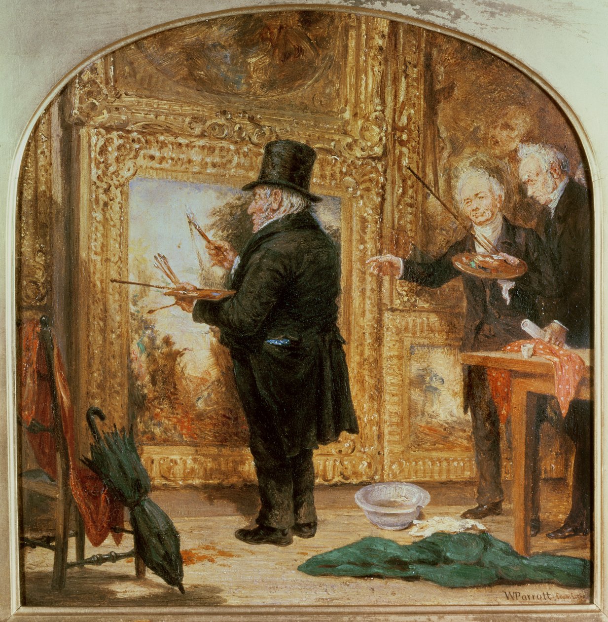 J.M.W.Turner (1775-1851) ved Royal Academy, Varnishing Day av William Parrott