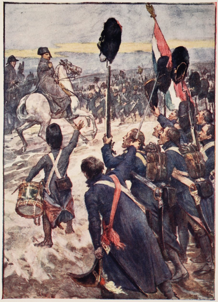 'Soldiers, This Battle Must Be A Thunder Clap', plate fra 'The Story of France, av Mary MacGregor, 1920 (farget lito) av William Rainey