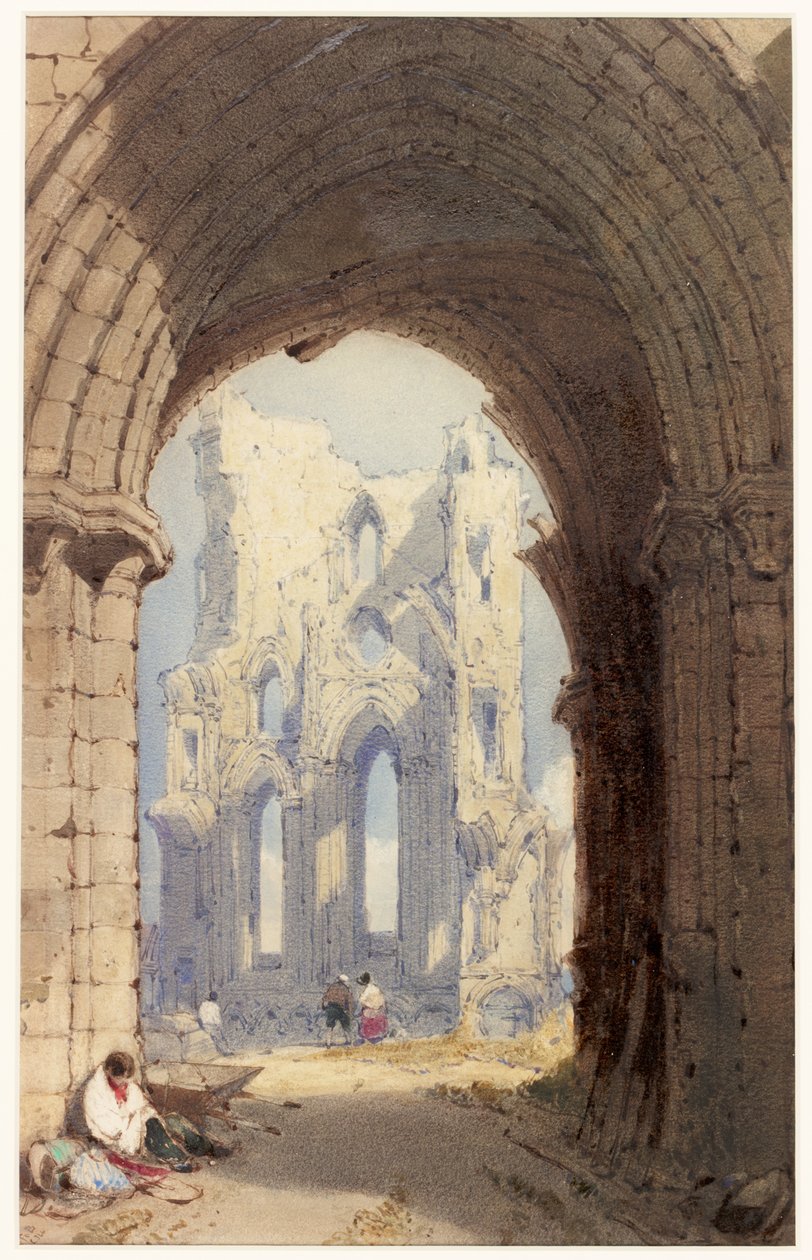Tynemouth Priory (wc på papir) av William Roxby Beverley