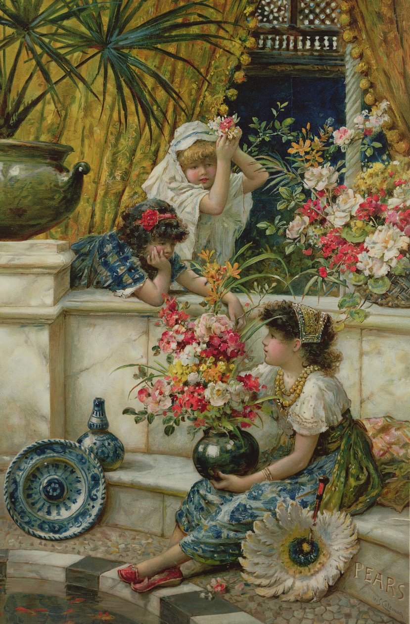 Østens blomster, fra Pears Annual, 1895 av William Stephen Coleman