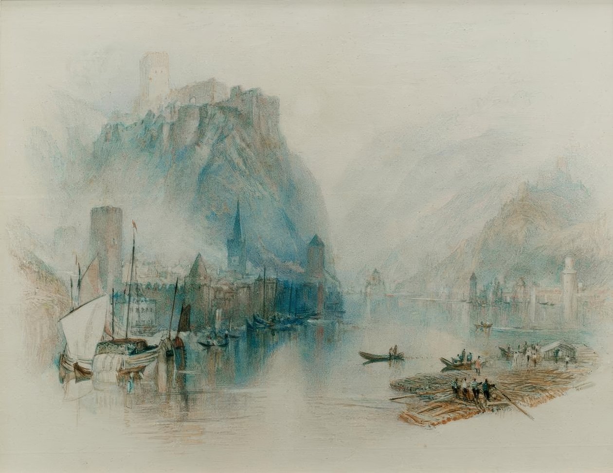 Burgen am Rhein (The Castellated Rhine) av Joseph Mallord William Turner