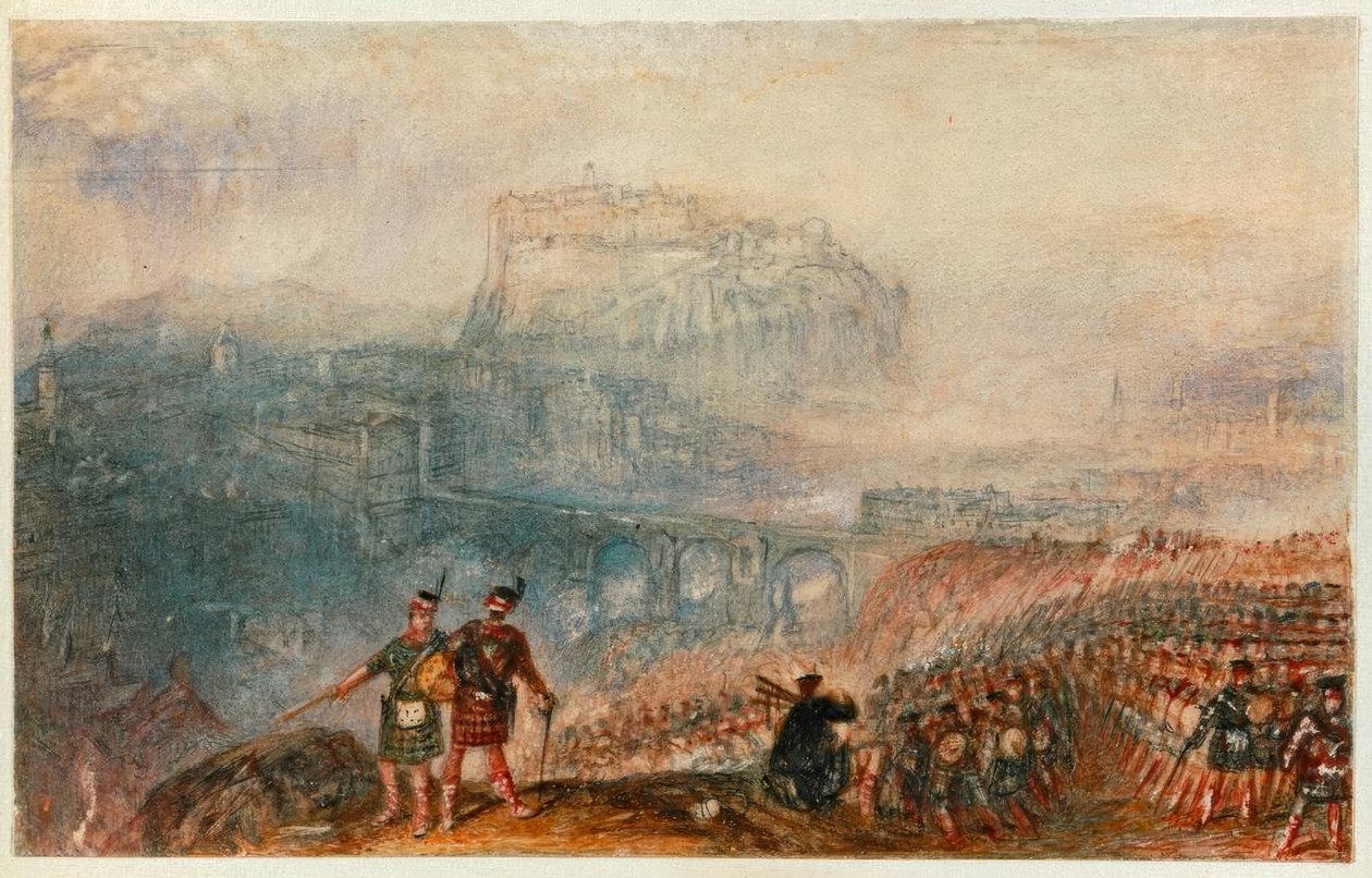 Edinburgh Castle: Highlanders mars av Joseph Mallord William Turner