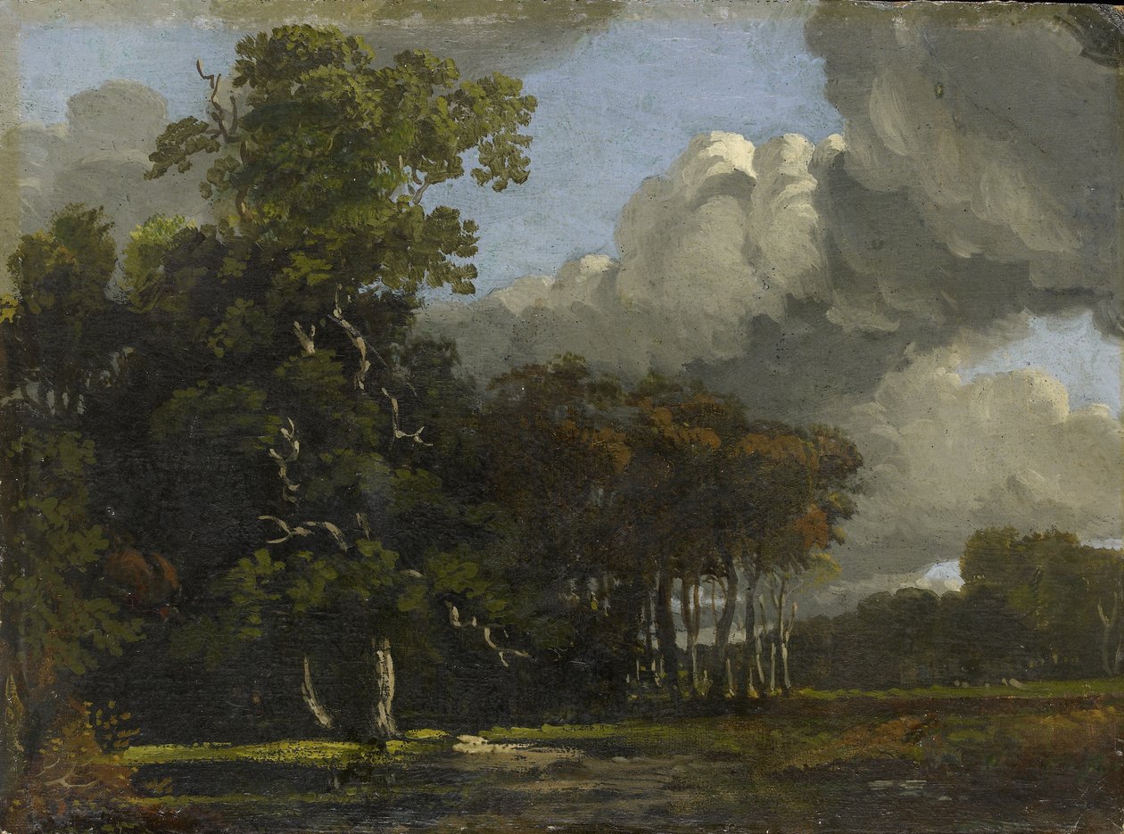 Woodland Landscape, ca. 1816 - 1820 (olje på kvernbrett) av Joseph Mallord William Turner