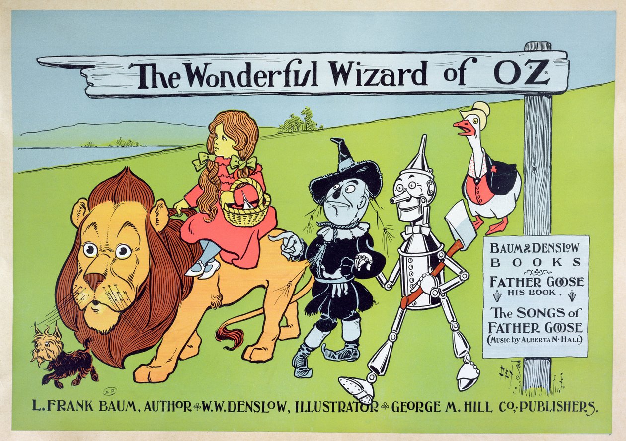 The Wonderful Wizard of Oz og Father Goose, ca. 1900 av William Wallace Denslow