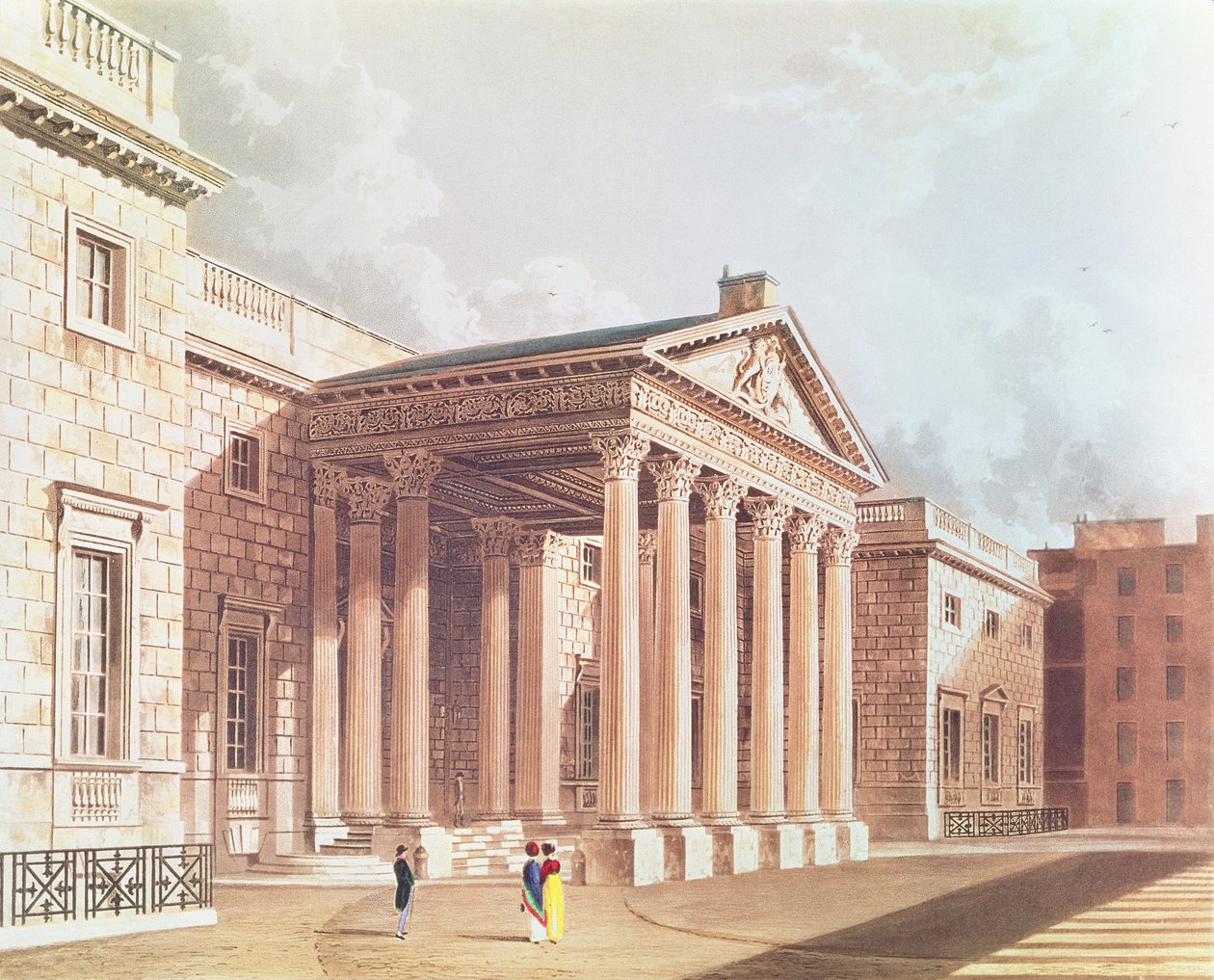 Carlton House, gravert av R. Reeve, ca. 1819 av William after Westall