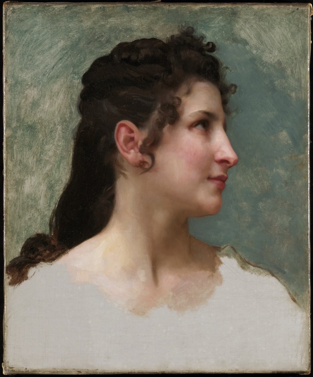 Studie av et jentehode, ca. 1890 av William Adolphe Bouguereau