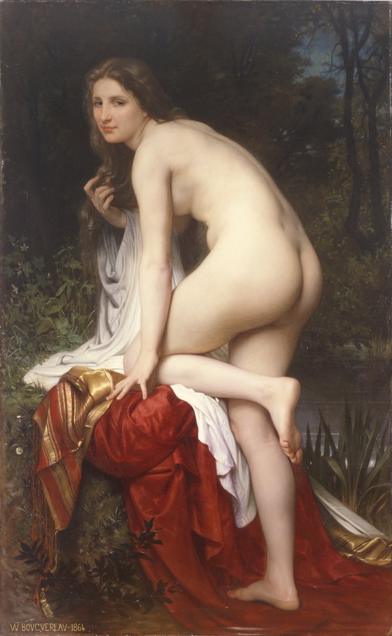 Kvinne bader av William Adolphe Bouguereau